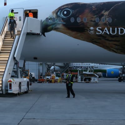 Saudiaraberna anländer till Sankt Petersburg och Ryssland den 9 juni.