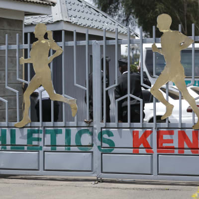 Bild på friidrottsförbundets lokaler i Kenya.