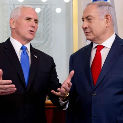 Mike Pence och Benjamin Netanyahu