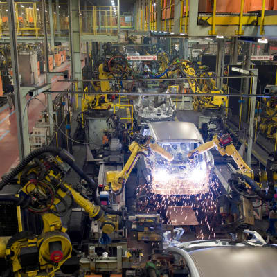 Arkivbild från november 2014 från Nissans fabrik i Sunderland, i nordöstra England. 
