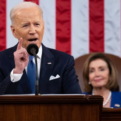 Yhdysvaltain presidentin Joe Bidenin valtakunnan tilaa käsittelevä puhe 1.3.2022.