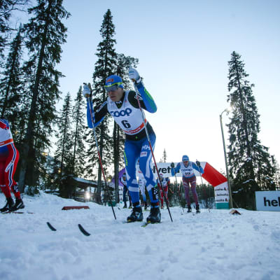Matias Strandvall i elden i den klassiska sprinten vid Ruka 2015.