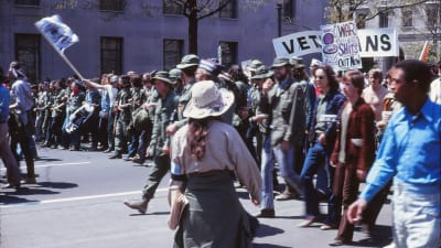 Protestmarsch i Washington D.C. år 1971 mot kriget i Vietnam.