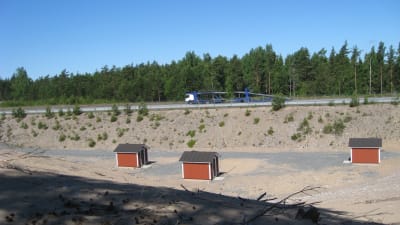 Pupmstationer i Hangö där man testar konstgjort grundvatten.
