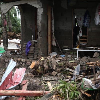 Hurrikaani-Matthew aiheutti suurta tuhoa Haitissa. Kuva Les Cayesista 6.10. 2016.