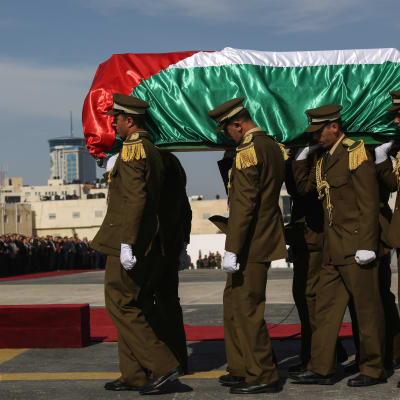Den palestinska ministern Ziad Abu Ein begravs den 11 december 2014 efter att ha dött i en protestmarsch.
