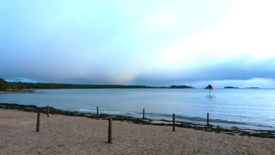 En badstrand.