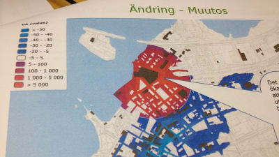 Bild från konsultrapport av FCG om de konsekvenser ett köpcentrum i Norra hamnen har för livskraften i Ekenäs centrum.