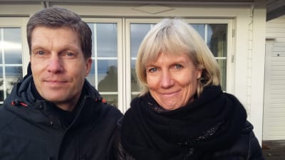 Staffan och Charlotta Tallqvist ägare av Stormhälla på Stora Tallholmen i Hangö