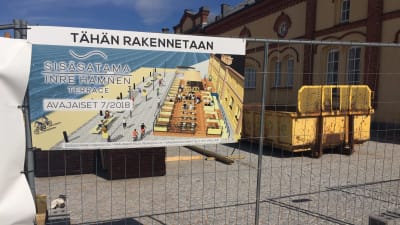 Bygge vid Kuntsi museum i Vasa.