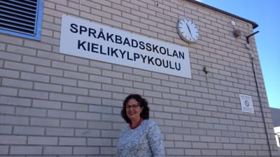 Språkbadsskolans rektor Kristiina Hellstrand.
