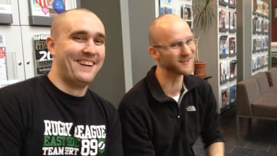 Kim Kärkkäinen och rasmus Lostedt studerar vid Arcada
