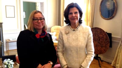Lena Linderborg har träffat drottning Silvia