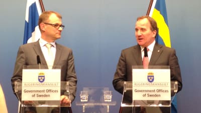 Juha Sipilä och Stefan Löfven i juni 2015.
