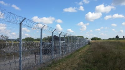 Staketet mellan Serbien och Ungern.