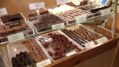 Praliner i Lilla chokladfabriken i Borgå