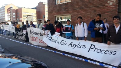 Demonstration utanför Migrationsverket 8.9.2016