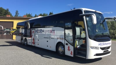 Helseexpressen buss som är en sorts ambulansbuss som används i Norge.