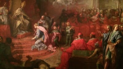 Angelo Trevisani: Allegori över drottning Kristinas underkastelse inför katolska kyrkan och påven Alexander VII