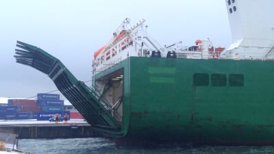 Finnmerchant anlöpte hangö hamn för första gången.