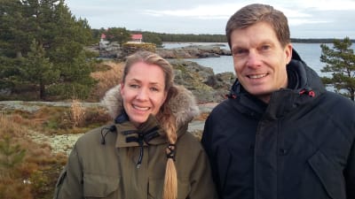 Arkitekten Joanna Maury-Ahola och ägaren Staffan Tallqvist planerar Stormhälla i Hangö