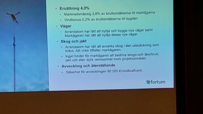 Bild på Fortums arrendeavtal i Pörtom i Närpes
