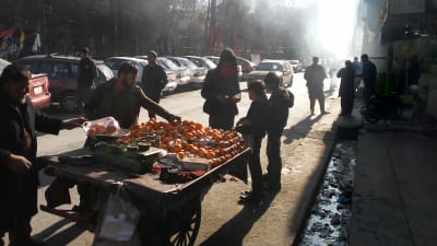 Kebabkök på gata i Afghanistan. 