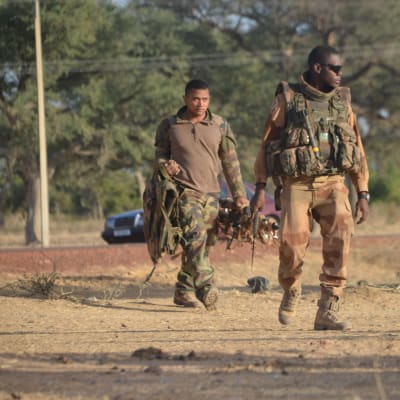 Franska soldater i Markala söder om Diabaly. Frankrike deltar med drygt 2 500 man i offensiven för att befria norra Mali.