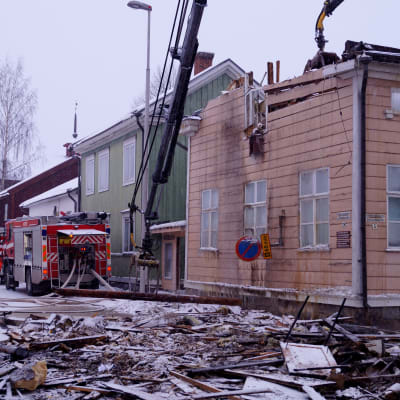 Brand på naturhistoriska museet Kieppi i Karleby. 