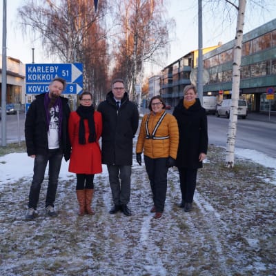 Emil Wingren, Laura Holm, Mats Brand, Maria Palm och Tina Nylund.