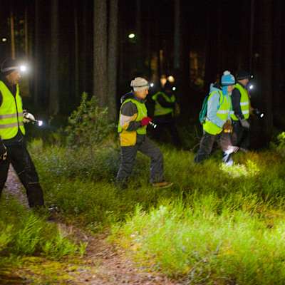 Vapepan etsintäharjoitus metsässä.