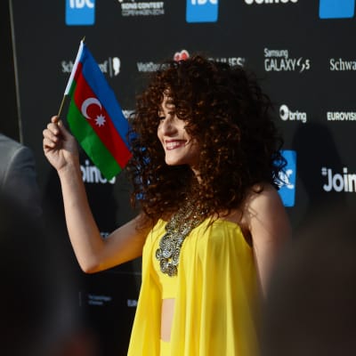 Azerbajdzjans Dilara Kazimova på röda mattan.