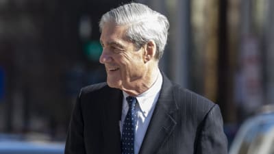 Robert Mueller påväg till kyrkan 24.3.2019