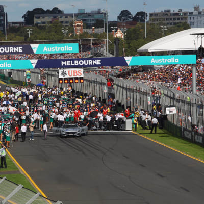 Starten på Formel 1 Grand Prixt i Melbourne 2016.