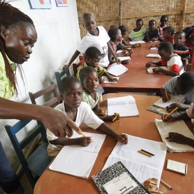 Skola i Liberia, Afrika.