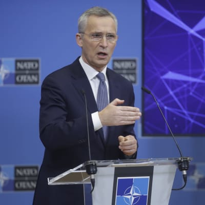 Natos generalsekreterare Jens Stotenberg efter natomötet med Ryssland i Bryssel.