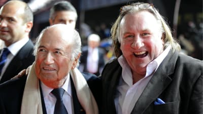 Sepp Blatter och Gerard Depardieu, 2012.