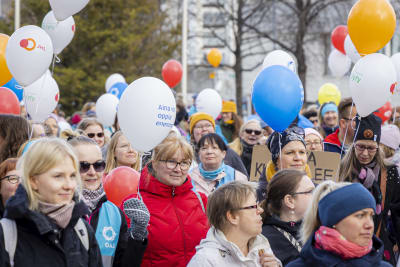 Strejkande i Jyväskylä