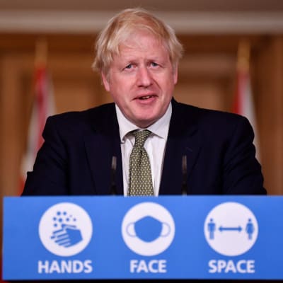 Boris Johnson talar om nya restriktioner 12.10.2020