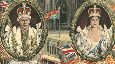 tecknad affisch från George VI:s kröningsdag