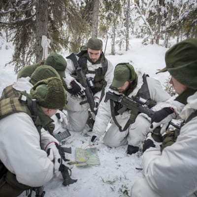 Svenska försvarsmakten. 85 soldater som mellan åren 2000 och 2010 gjorde sin värnplikt på K4, Arvidsjaur genomför vintern 2015 reptitionsutbildning.