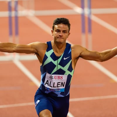 Devon Allen Lausannen kisoissa.