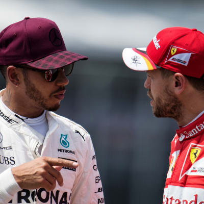 Lewis Hamilton och Sebastian Vettel.