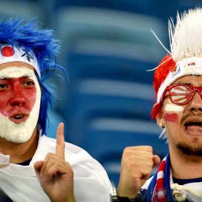 Japanska fans under fotbolls-VM 2014