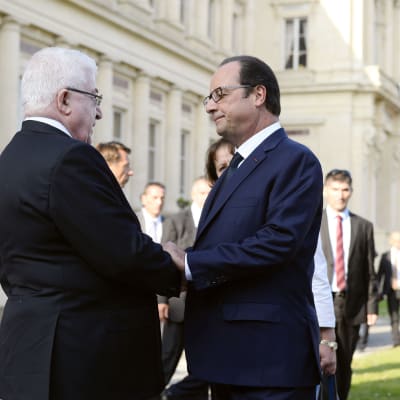 Francois Hollande och Fuad Masum
