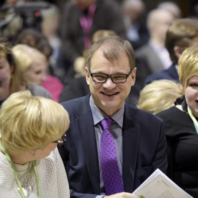 Juha Sipilä på Centerns fullmäktigemöte i S:t Michel.