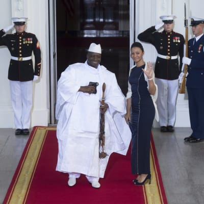 Gambias president Yahya Jammeh på besök i Vita huset 5.8.2014.