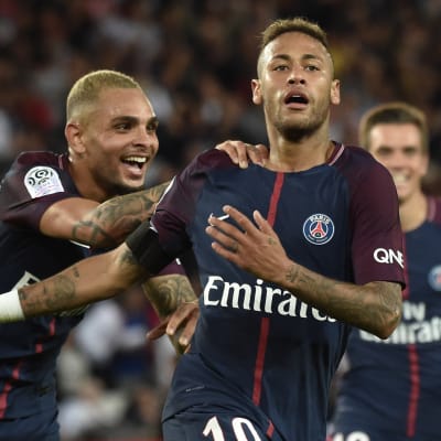 Neymar made his debut for PSG against Toulouse FC.