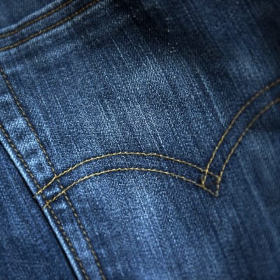 Levi's jeans - foto på fickan med varumärket. 