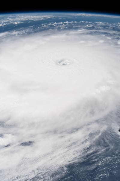 Orkanen Irma fotograferad från den internationella rymdstationen 
